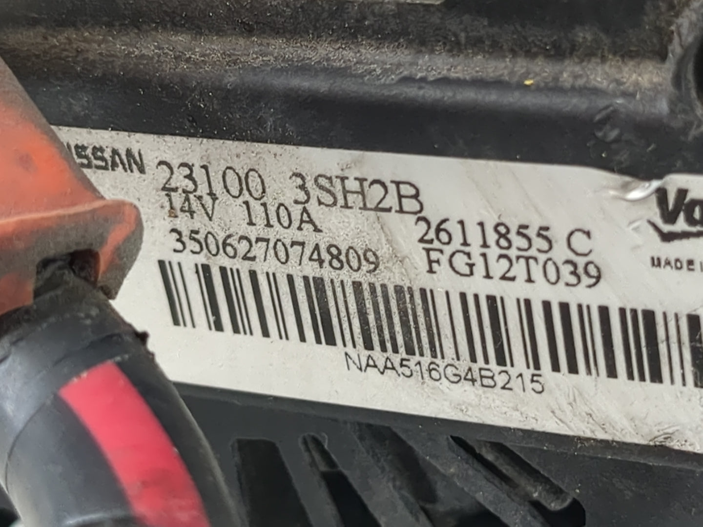 2013-2019 Nissan Sentra Alternator Replacement Generator Charging Assembly Engine OEM P/N:23100 3SH2B Fits OEM Used Auto Par