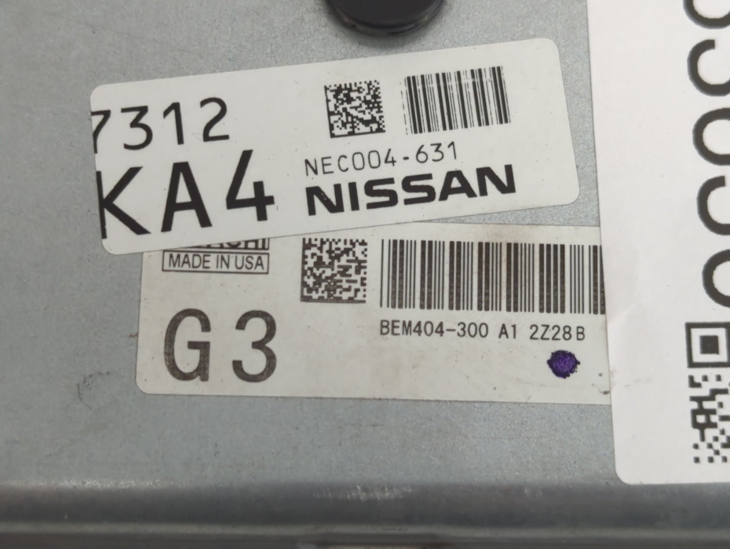2013-2015 Nissan Sentra PCM Engine Control Computer ECU ECM PCU OEM P/N:NEC004-631 NEC013-028 Fits Fits 2013 2014 2015 OEM U