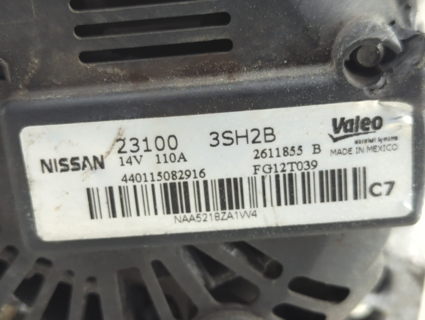 2013-2019 Nissan Sentra Alternator Replacement Generator Charging Assembly Engine OEM P/N:2611855 C 23100 3SH2B Fits OEM Use
