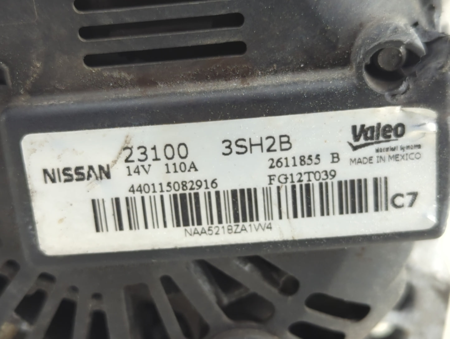 2013-2019 Nissan Sentra Alternator Replacement Generator Charging Assembly Engine OEM P/N:2611855 C 23100 3SH2B Fits OEM Use
