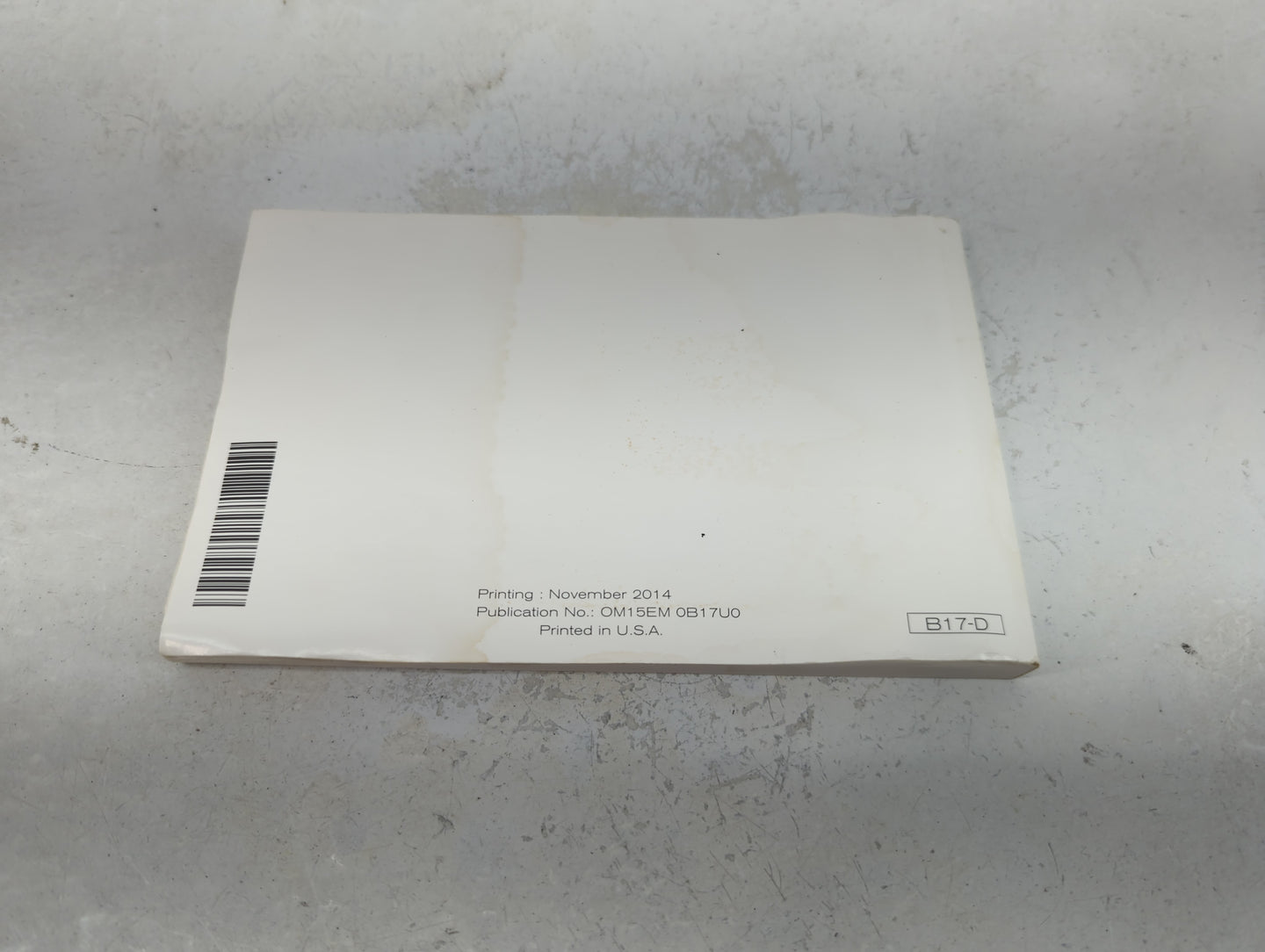 2015 Nissan Sentra Owners Manual Book Guide OEM Used Auto Parts - Oemusedautoparts1.com