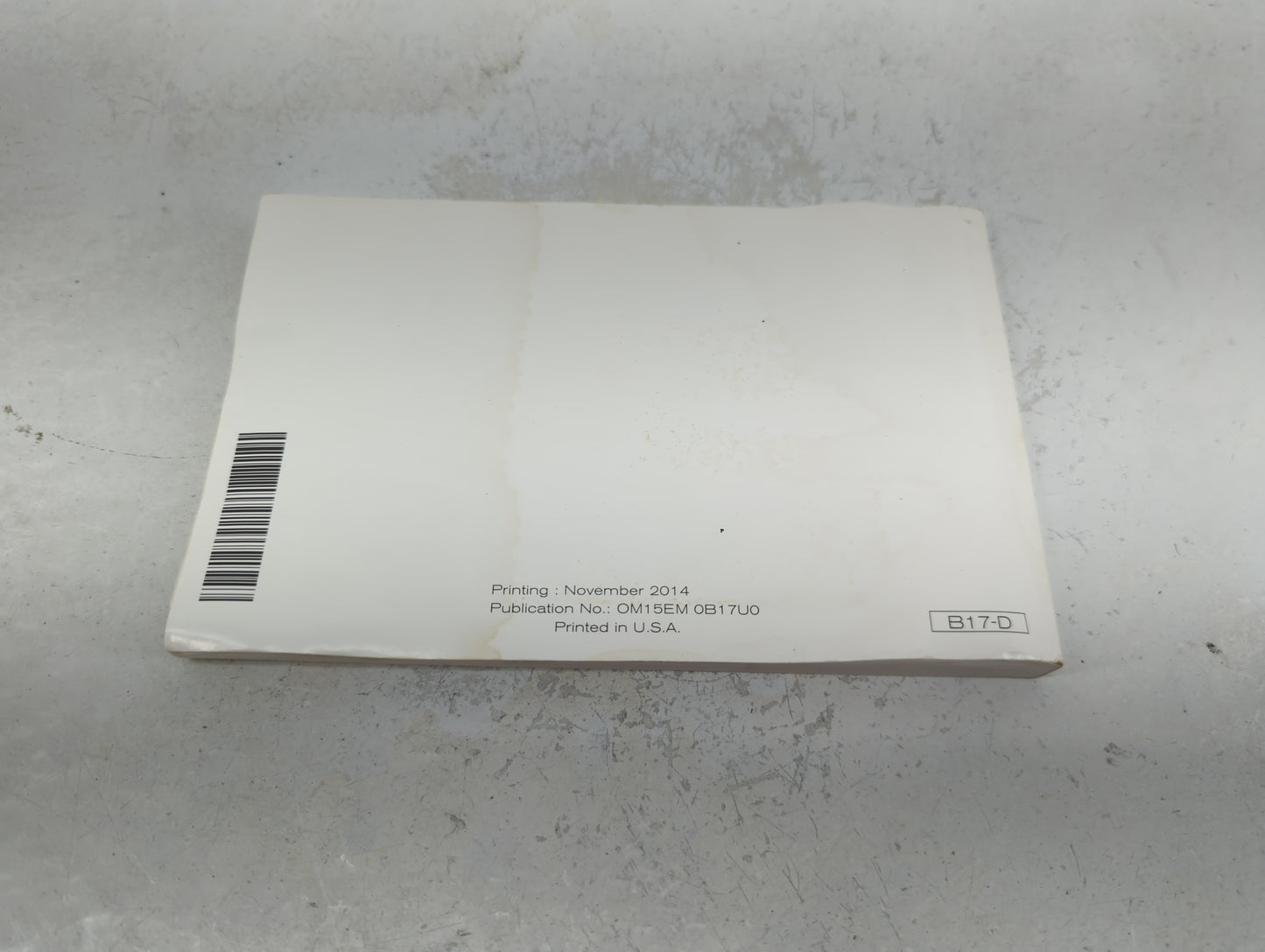 2015 Nissan Sentra Owners Manual Book Guide OEM Used Auto Parts - Oemusedautoparts1.com