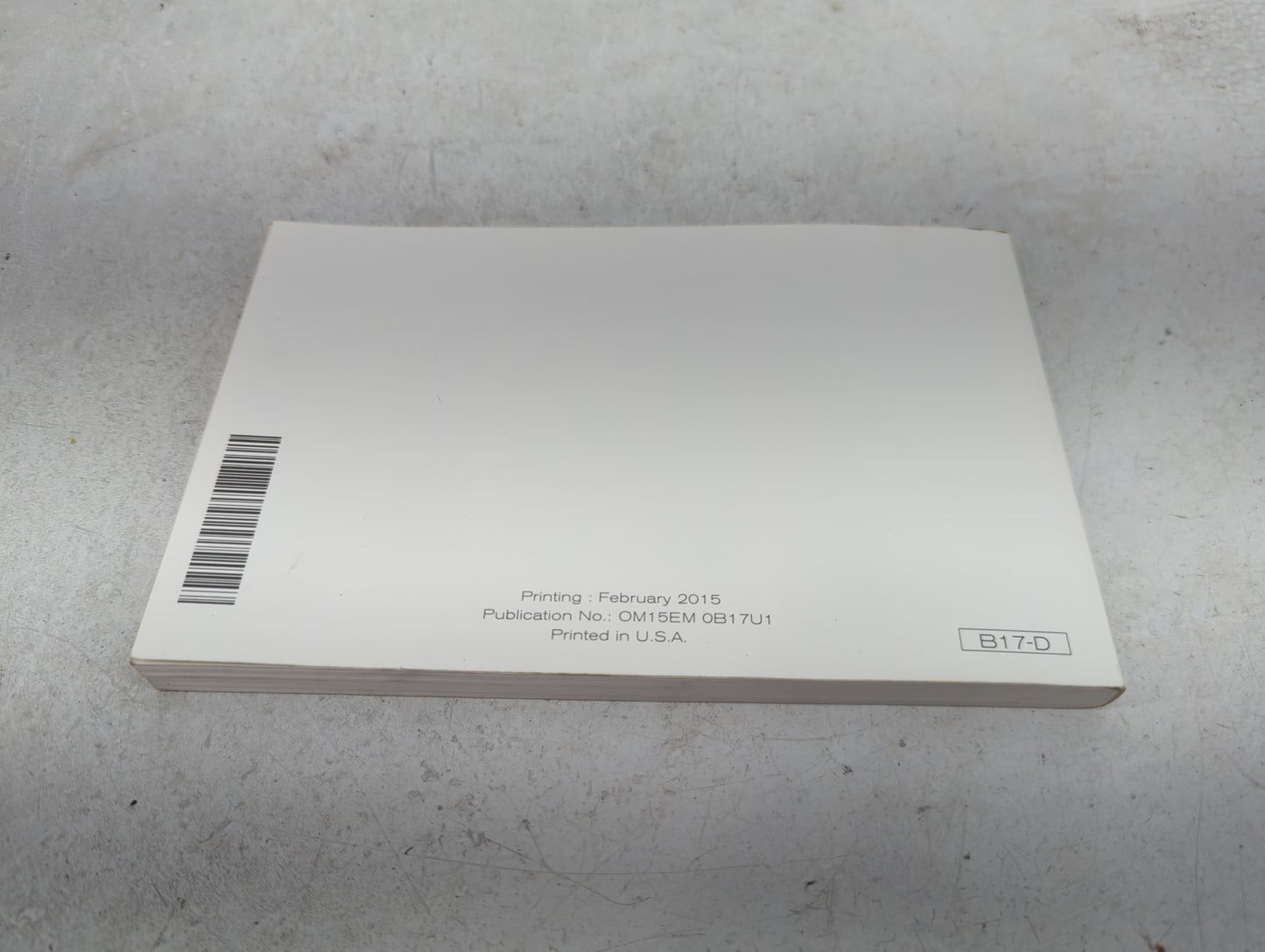 2015 Nissan Sentra Owners Manual Book Guide OEM Used Auto Parts - Oemusedautoparts1.com