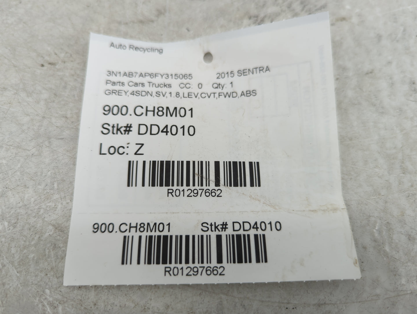 2015 Nissan Sentra Headrest Head Rest Rear Seat Fits OEM Used Auto Parts - Oemusedautoparts1.com