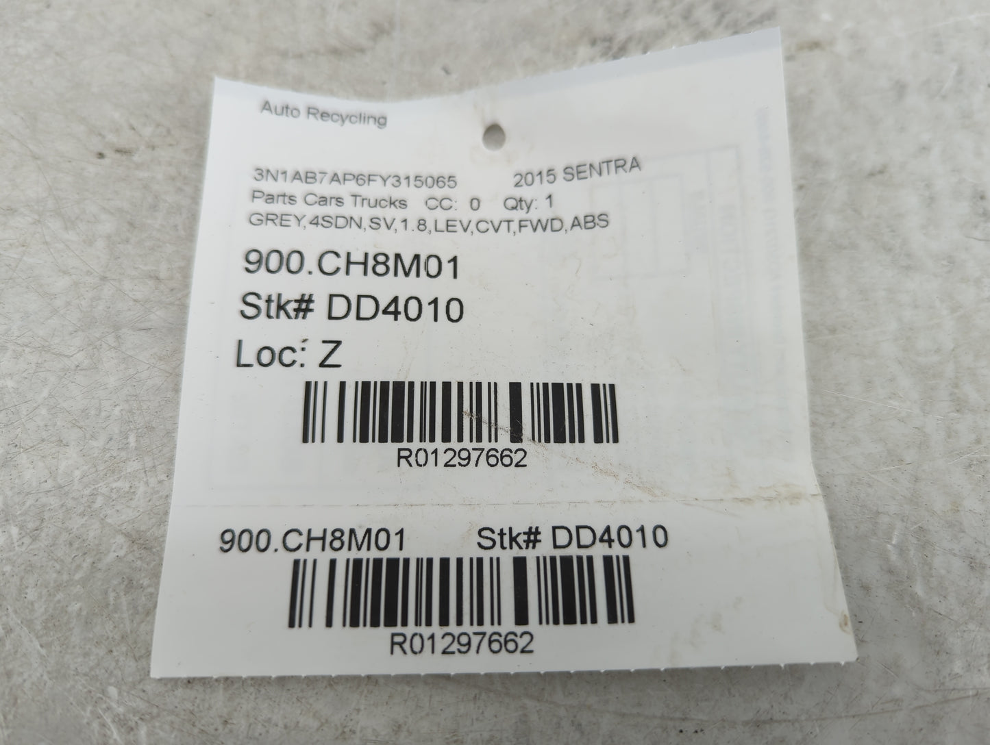 2015 Nissan Sentra Headrest Head Rest Rear Seat Fits OEM Used Auto Parts - Oemusedautoparts1.com