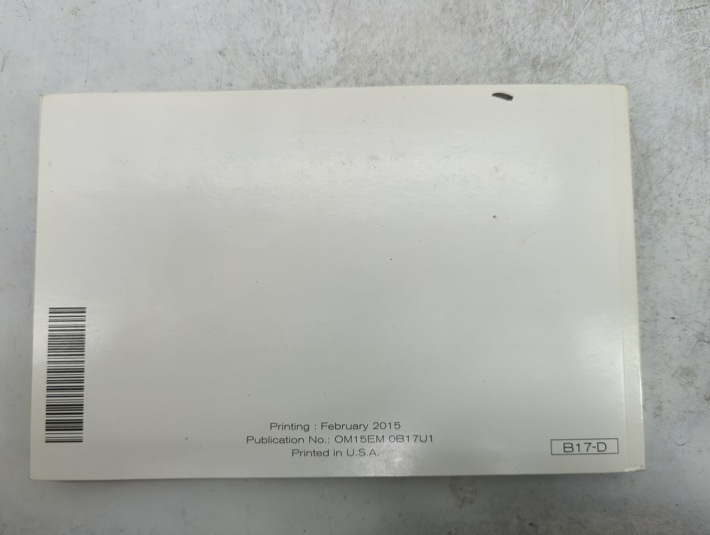 2015 Nissan Sentra Owners Manual Book Guide P/N:OM15EM 0B17U1 OEM Used Auto Parts - Oemusedautoparts1.com