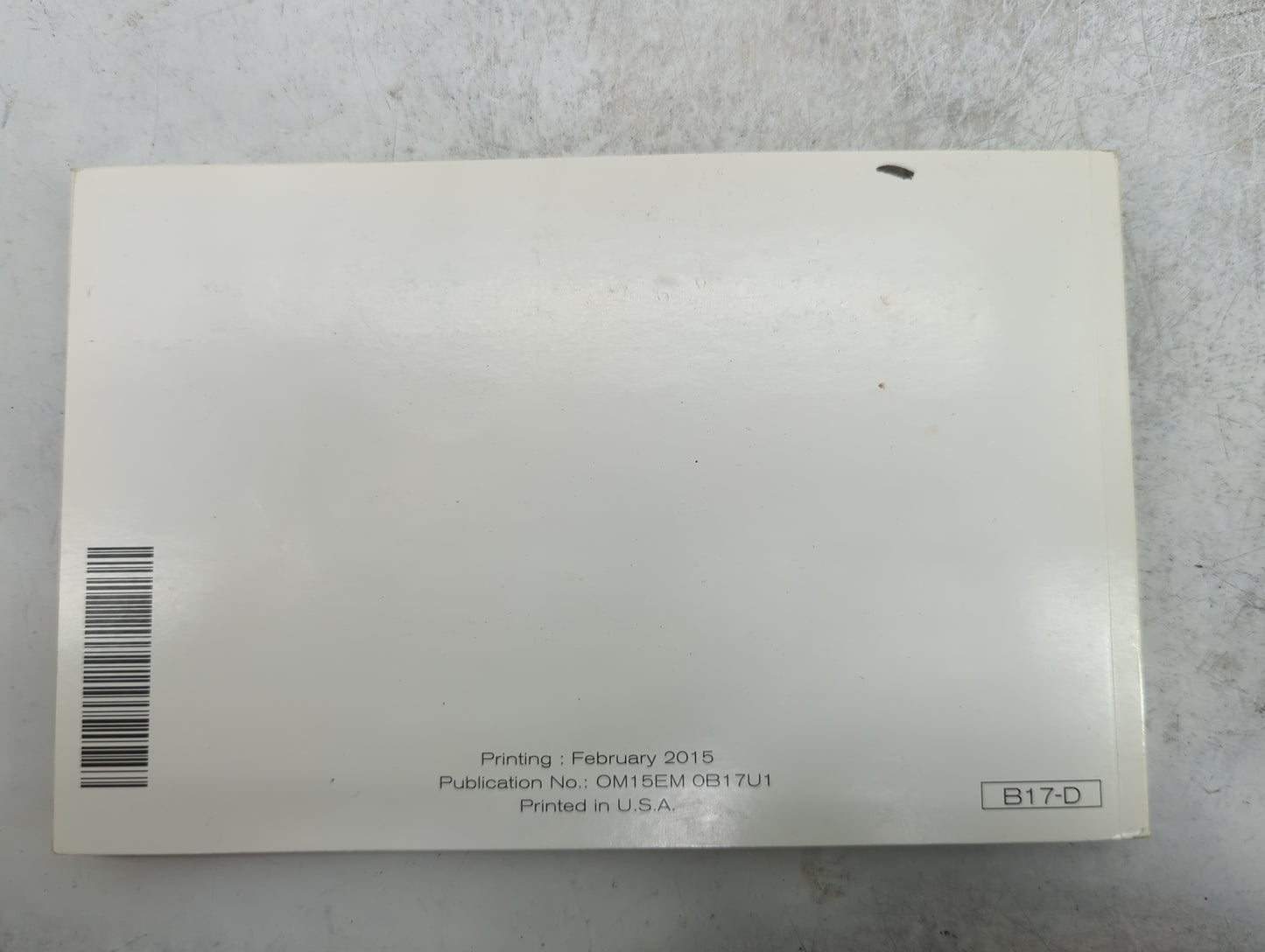 2015 Nissan Sentra Owners Manual Book Guide P/N:OM15EM 0B17U1 OEM Used Auto Parts - Oemusedautoparts1.com