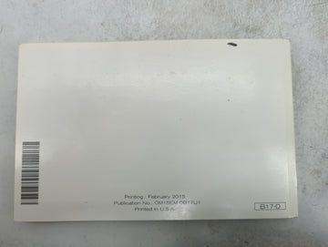 2015 Nissan Sentra Owners Manual Book Guide P/N:OM15EM 0B17U1 OEM Used Auto Parts
