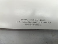 2015 Nissan Sentra Owners Manual Book Guide P/N:OM15EM 0B17U1 OEM Used Auto Parts - Oemusedautoparts1.com