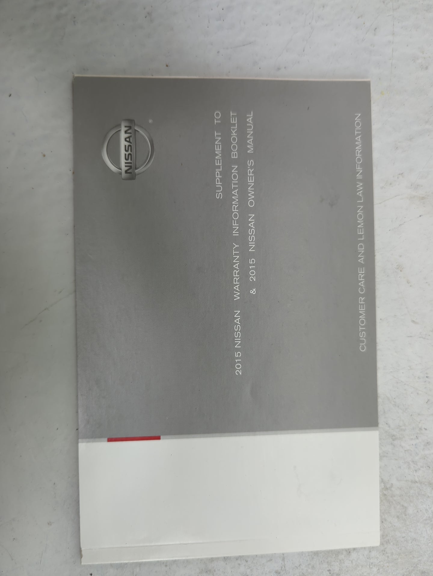 2015 Nissan Sentra Owners Manual Book Guide P/N:OM15EM 0B17U1 OEM Used Auto Parts - Oemusedautoparts1.com