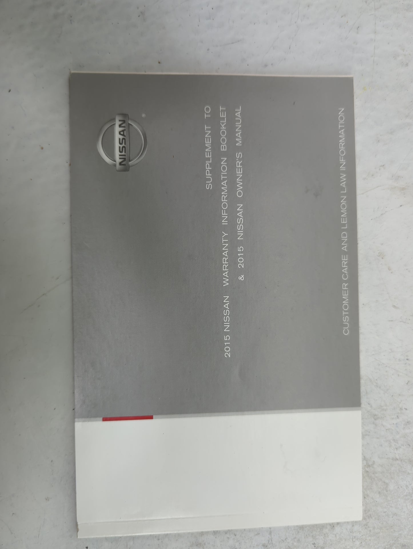 2015 Nissan Sentra Owners Manual Book Guide P/N:OM15EM 0B17U1 OEM Used Auto Parts - Oemusedautoparts1.com