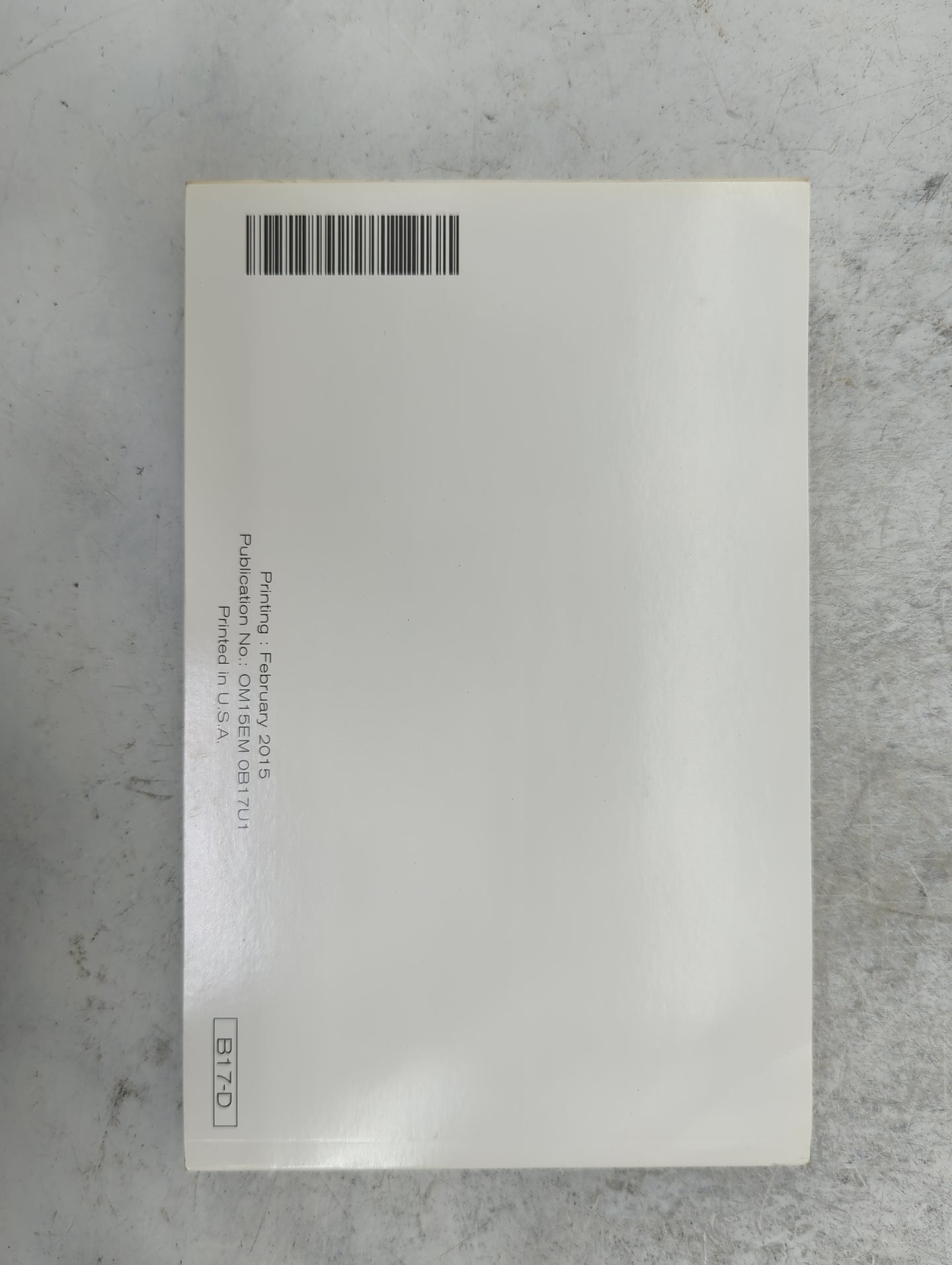 2015 Nissan Sentra Owners Manual Book Guide P/N:OM15EM 0B17U1 OEM Used Auto Parts - Oemusedautoparts1.com