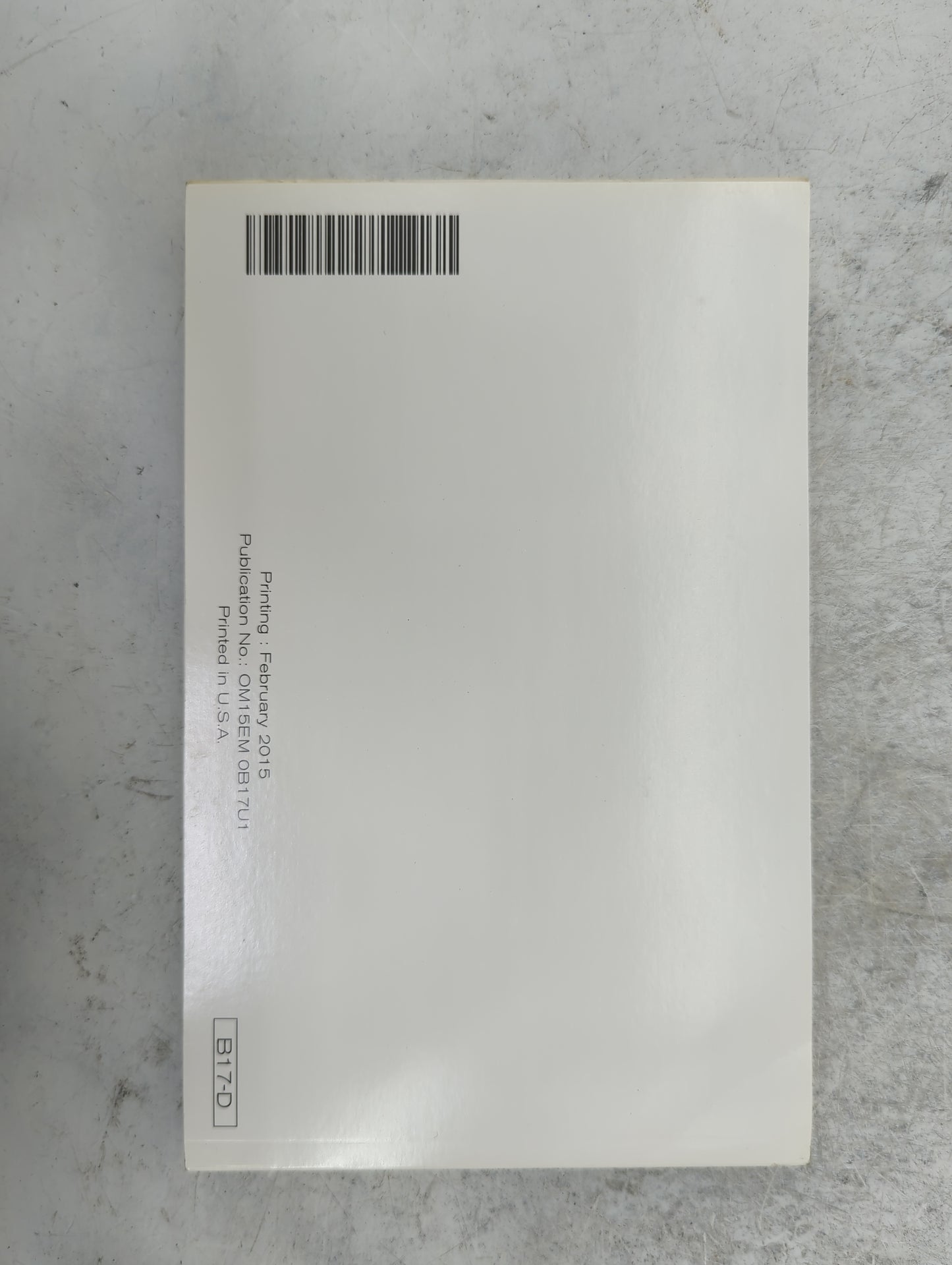 2015 Nissan Sentra Owners Manual Book Guide P/N:OM15EM 0B17U1 OEM Used Auto Parts - Oemusedautoparts1.com