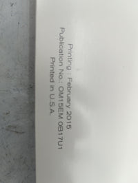 2015 Nissan Sentra Owners Manual Book Guide P/N:OM15EM 0B17U1 OEM Used Auto Parts - Oemusedautoparts1.com