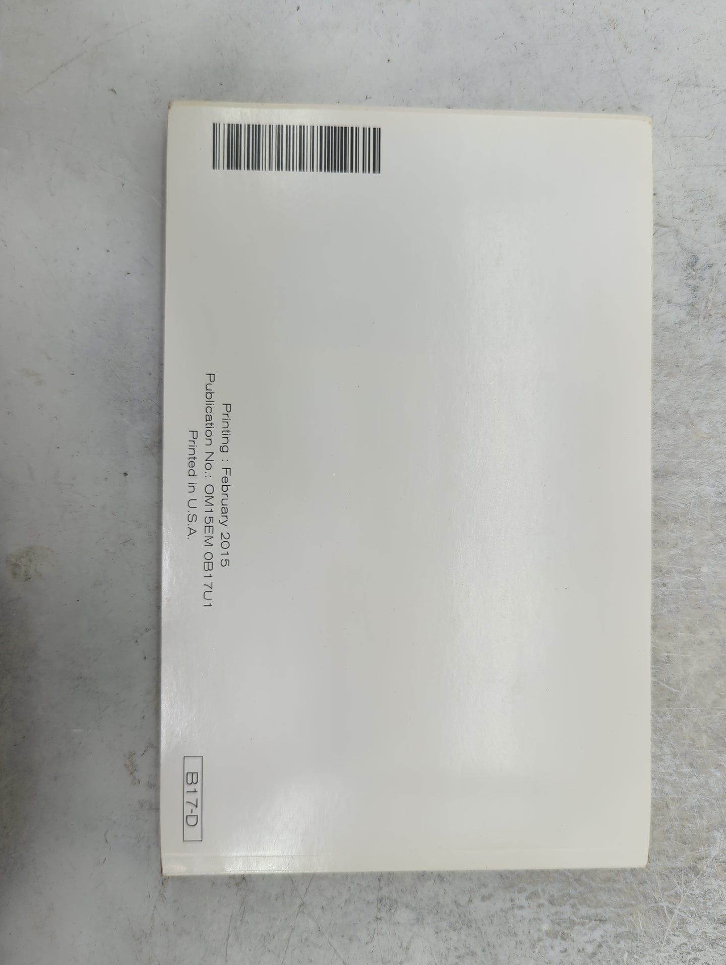 2015 Nissan Sentra Owners Manual Book Guide P/N:OM15EM 0B17U1 OEM Used Auto Parts - Oemusedautoparts1.com