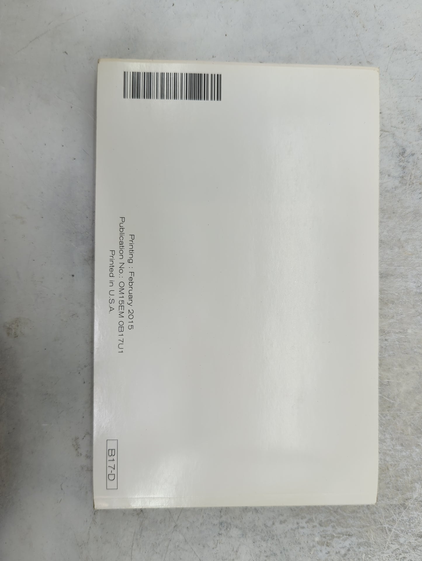 2015 Nissan Sentra Owners Manual Book Guide P/N:OM15EM 0B17U1 OEM Used Auto Parts - Oemusedautoparts1.com