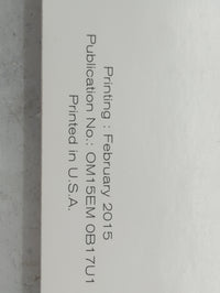 2015 Nissan Sentra Owners Manual Book Guide P/N:OM15EM 0B17U1 OEM Used Auto Parts - Oemusedautoparts1.com
