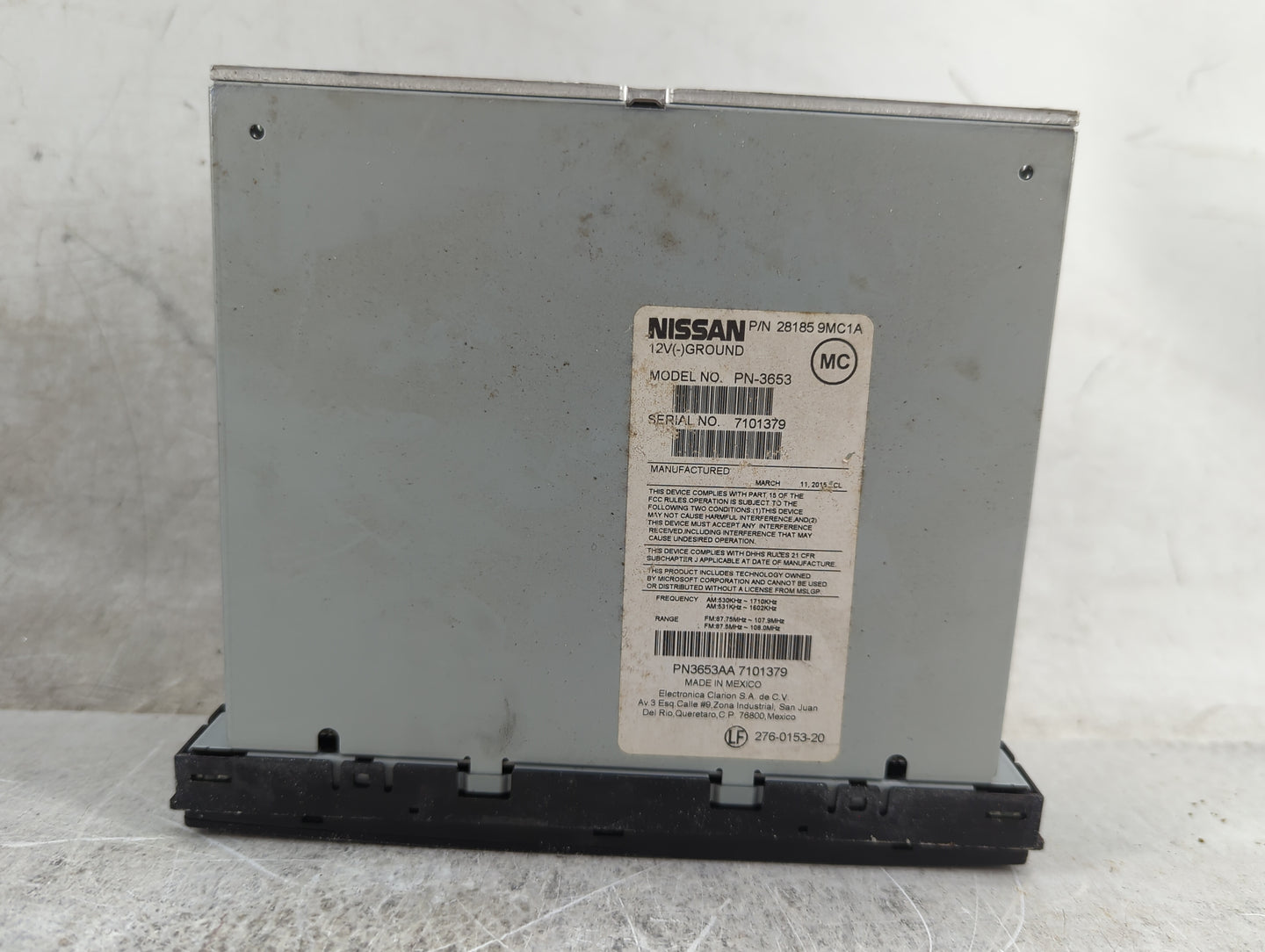 2015-2017 Nissan Sentra Radio AM FM Cd Player Receiver Replacement P/N:28185 9MC1A PN-3653, PN3653AA Fits Fits 2015 2016 201