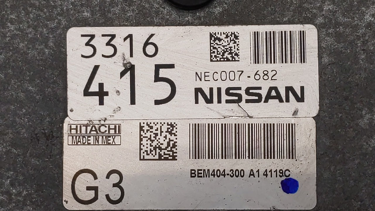 2013-2015 Nissan Sentra PCM Engine Control Computer ECU ECM PCU OEM P/N:BEM404-300 A1 NEC001-666 Fits Fits 2013 2014 2015 OE