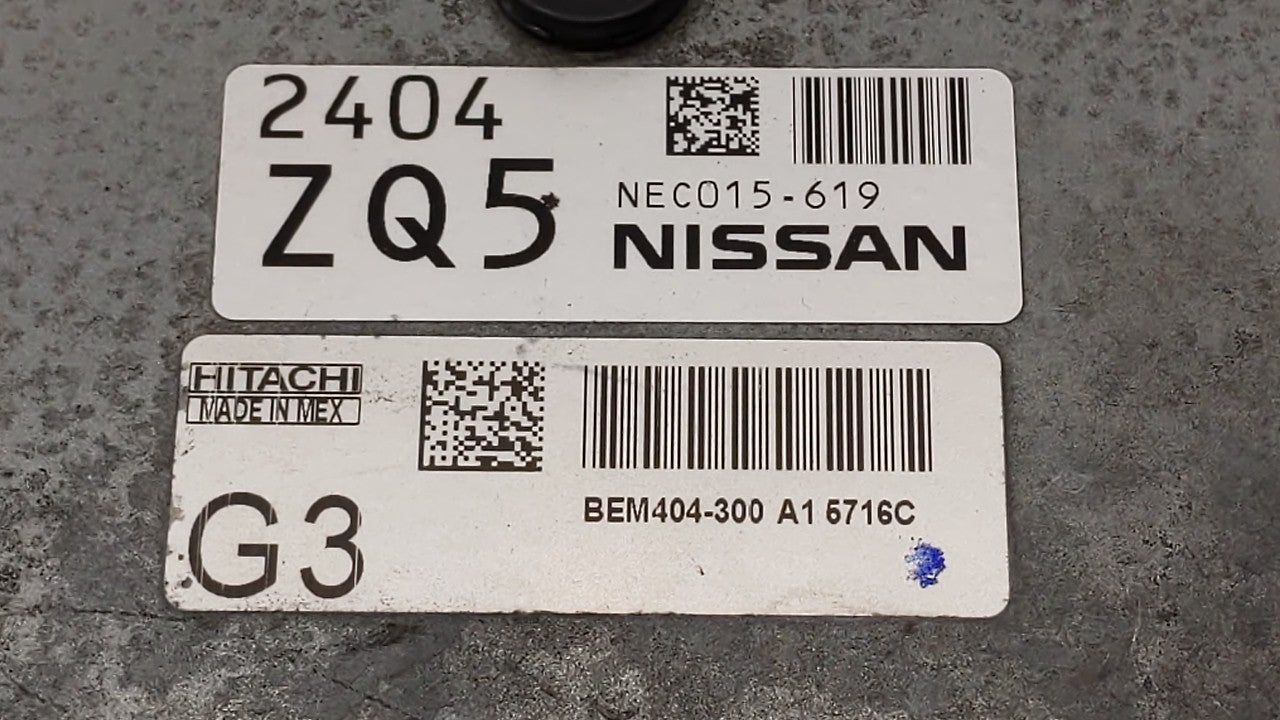 2013-2015 Nissan Sentra PCM Engine Control Computer ECU ECM PCU OEM P/N:BEM404-300 A1 NEC001-666 Fits Fits 2013 2014 2015 OE