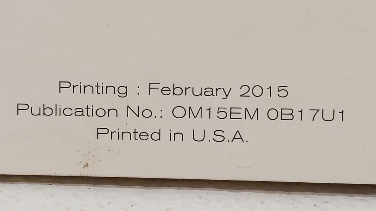 2015 Nissan Sentra Owners Manual Book Guide OEM Used Auto Parts - Oemusedautoparts1.com