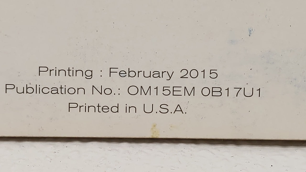 2015 Nissan Sentra Owners Manual Book Guide OEM Used Auto Parts - Oemusedautoparts1.com