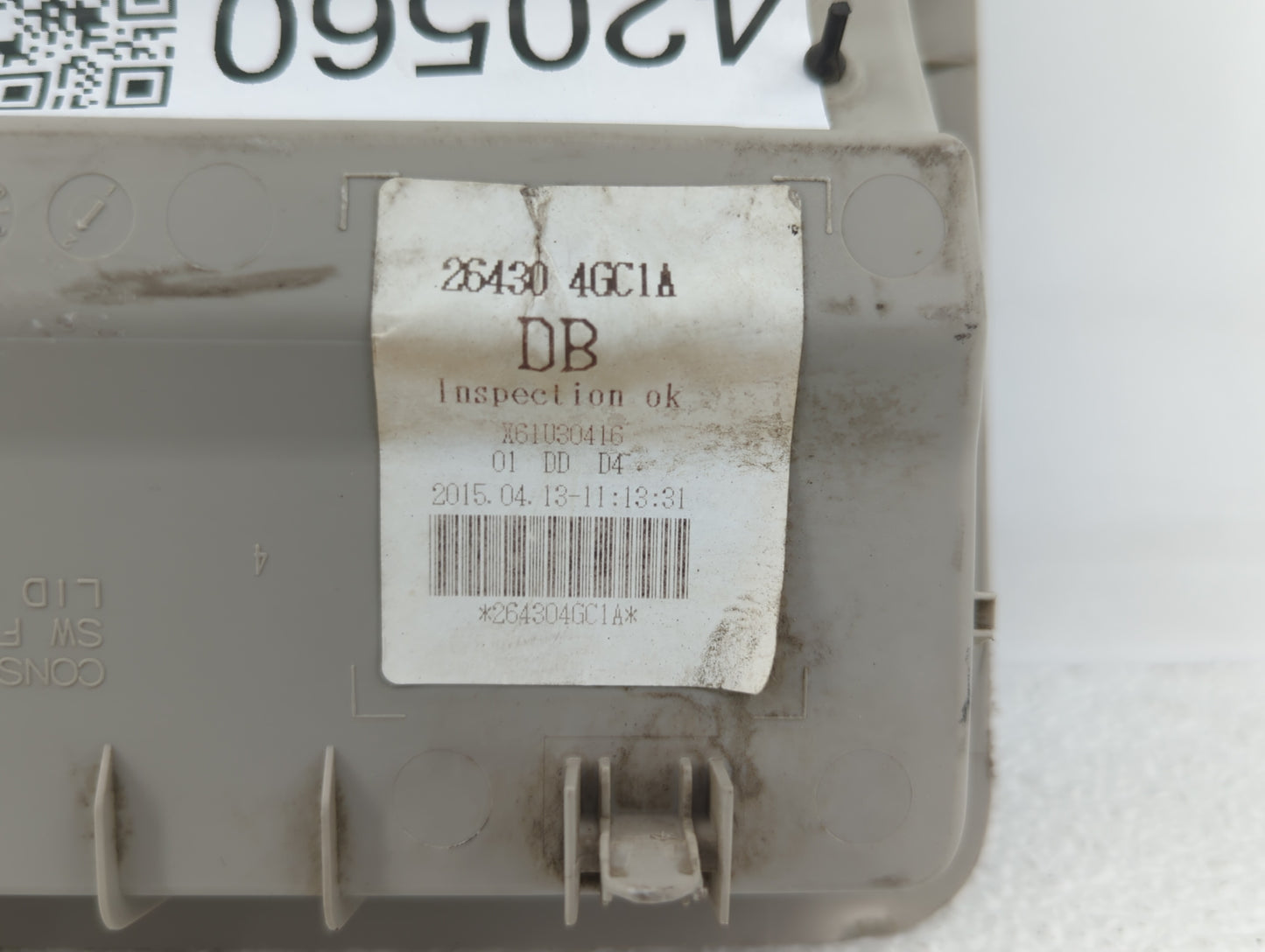 2014-2015 Nissan Sentra Overhead Roof Console Interior Dome Light Grey - Oemusedautoparts1.com