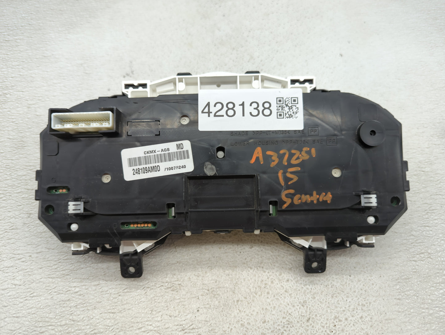 2014-2015 Nissan Sentra Instrument Cluster Speedometer Gauges P/N:248109AM0D Fits Fits 2014 2015 OEM Used Auto Parts - Oemus
