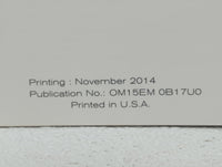 2015 Nissan Sentra Owners Manual Book Guide OEM Used Auto Parts - Oemusedautoparts1.com