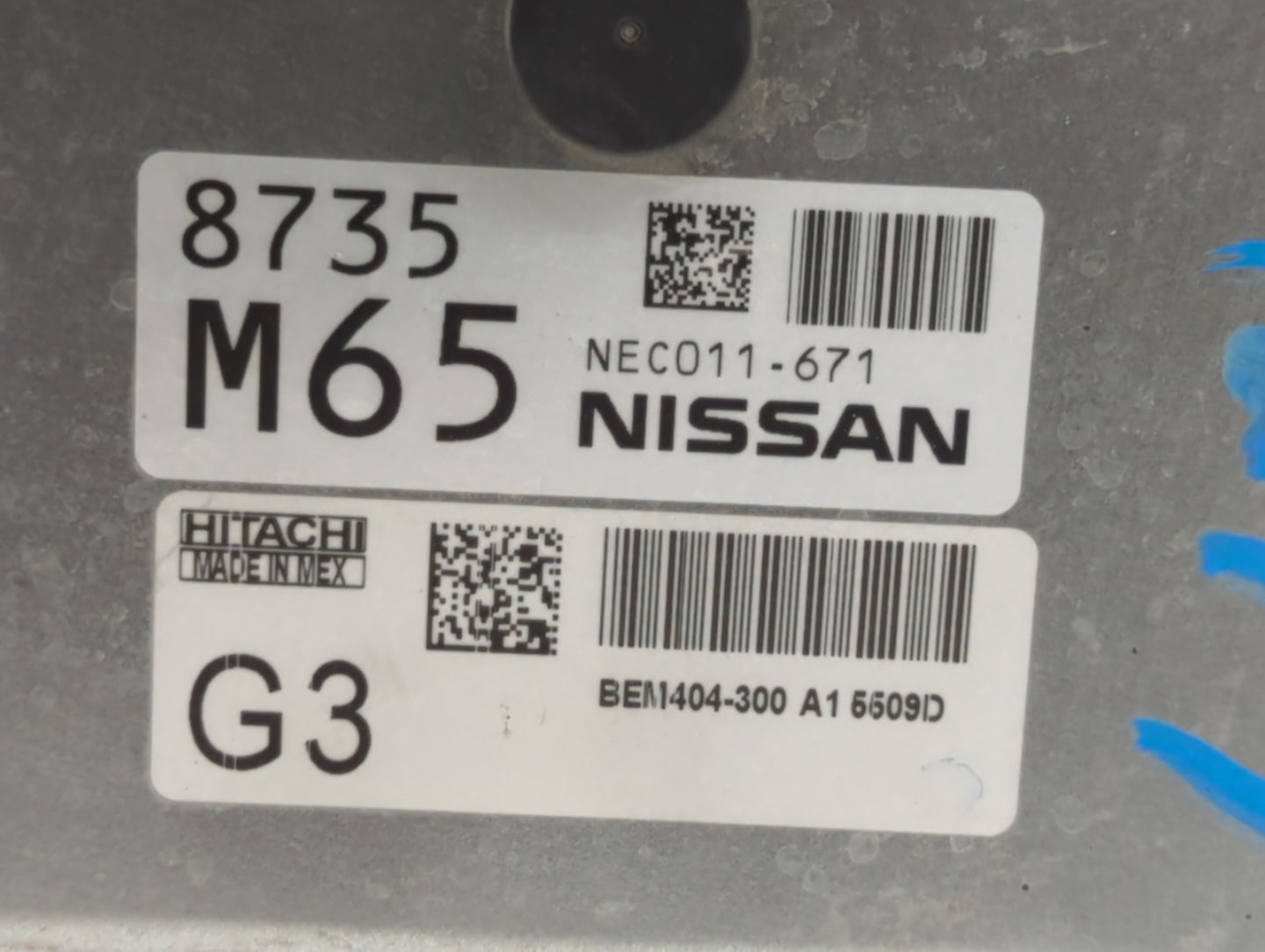 2013-2015 Nissan Sentra PCM Engine Control Computer ECU ECM PCU OEM P/N:NEC011-671 NEC007-682, NEC010-013 Fits Fits 2013 201