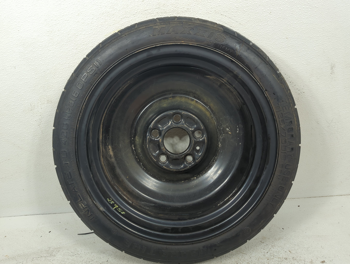2013-2015 Nissan Sentra Spare Donut Tire Wheel Rim Oem 5038438 - Oemusedautoparts1.com
