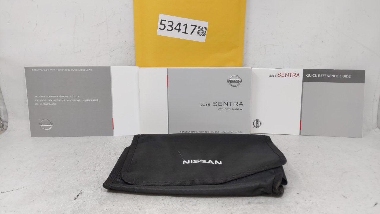 2015 Nissan Sentra Owners Manual Book Guide OEM Used Auto Parts - Oemusedautoparts1.com