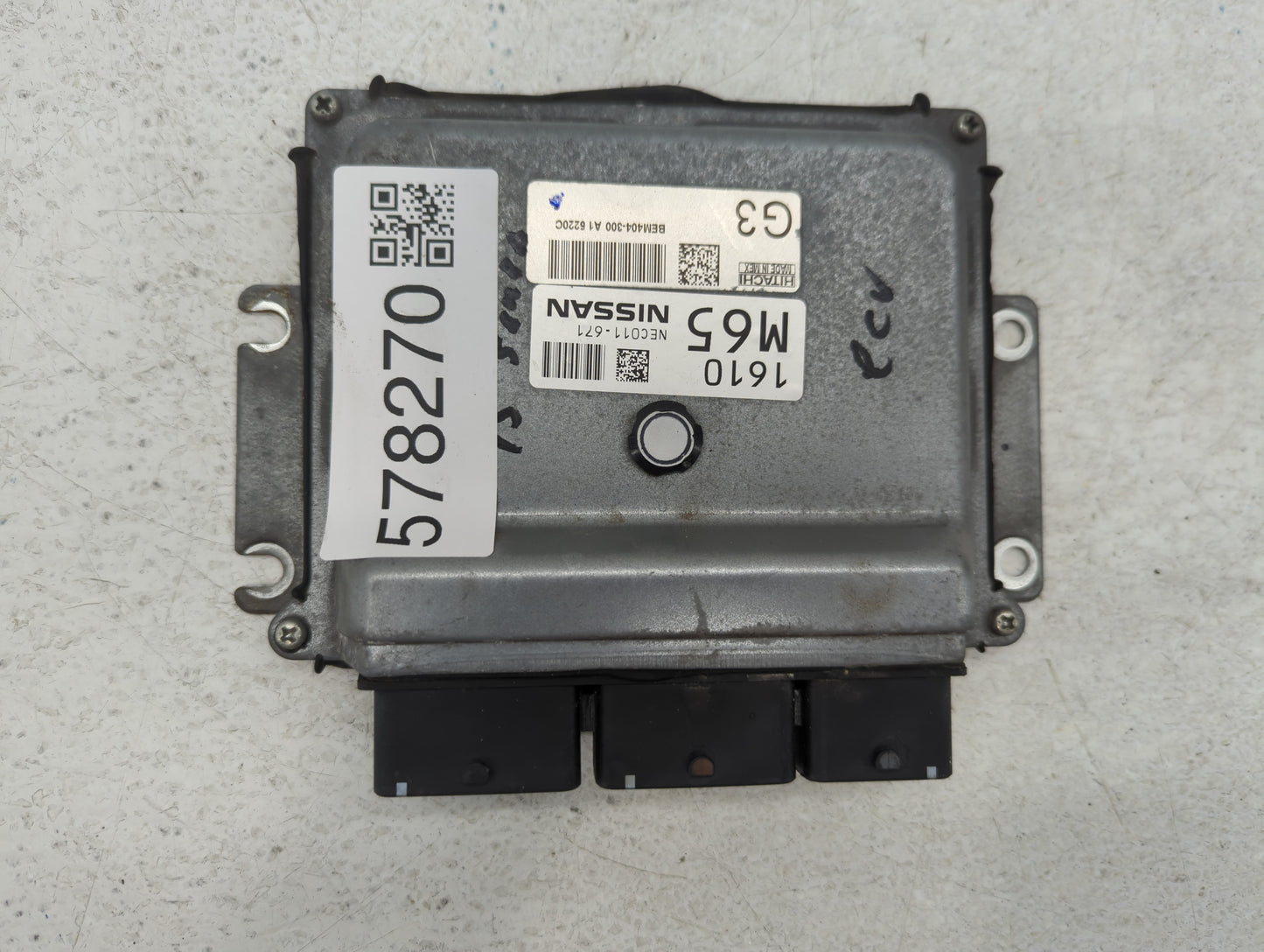 2013-2015 Nissan Sentra PCM Engine Control Computer ECU ECM PCU OEM P/N:NEC011-671 Fits Fits 2013 2014 2015 OEM Used Auto Pa