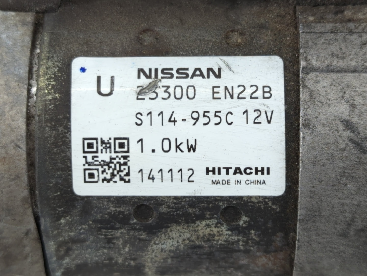 2013-2019 Nissan Sentra Car Starter Motor Solenoid OEM P/N:S114-955C 12V 23300 EN22B Fits OEM Used Auto Parts - Oemusedautop