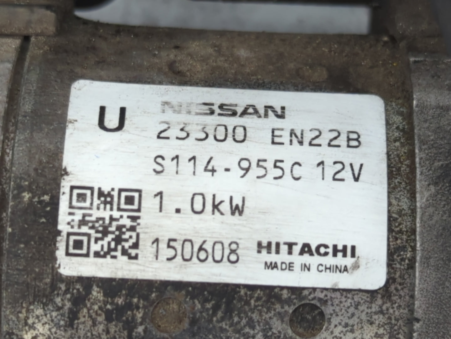 2013-2019 Nissan Sentra Car Starter Motor Solenoid OEM P/N:S114-955C 12V 23300 EN22B Fits OEM Used Auto Parts - Oemusedautop