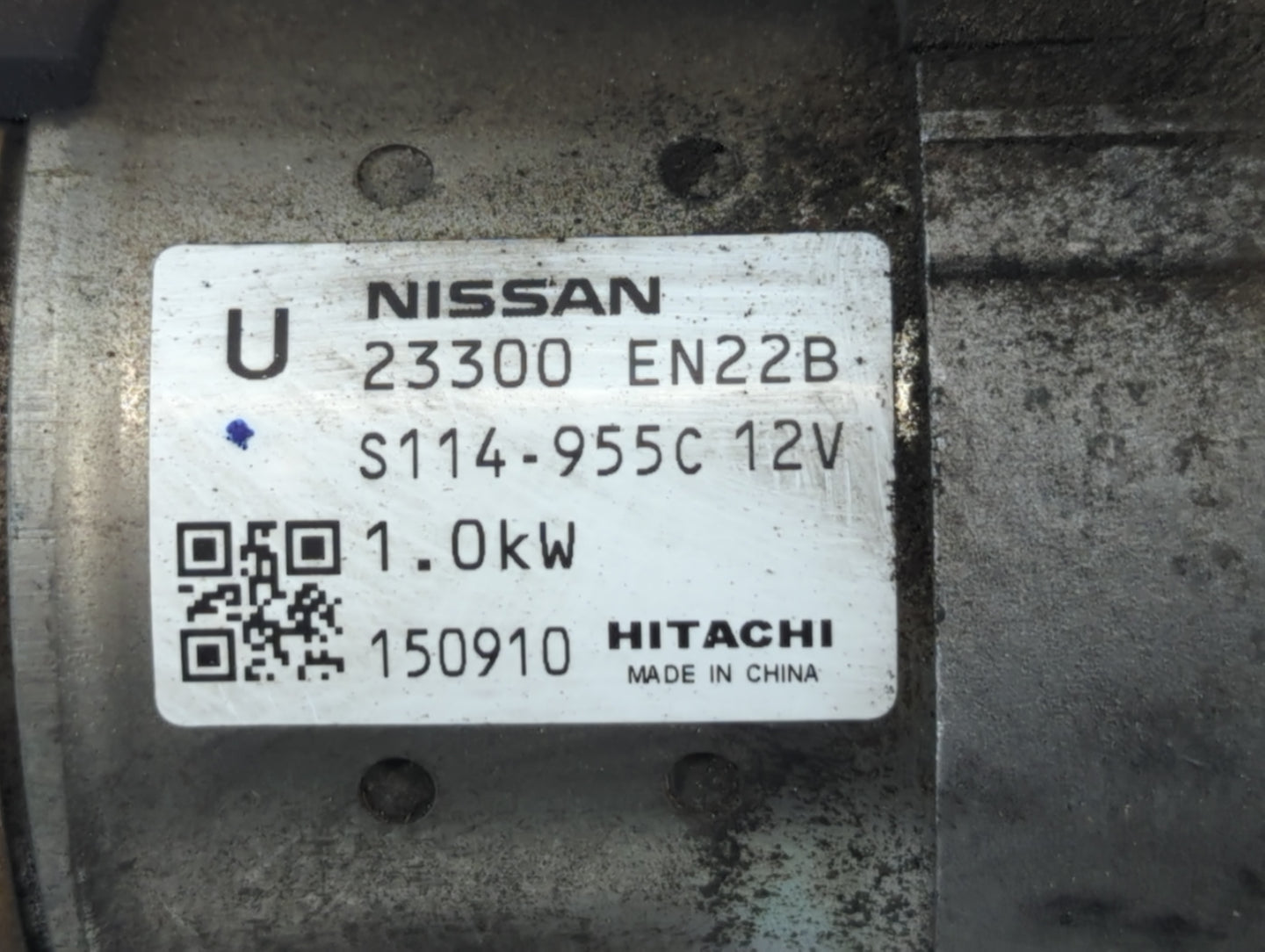 2013-2019 Nissan Sentra Car Starter Motor Solenoid OEM P/N:S114-955C 12V 23300 EN22B Fits OEM Used Auto Parts - Oemusedautop