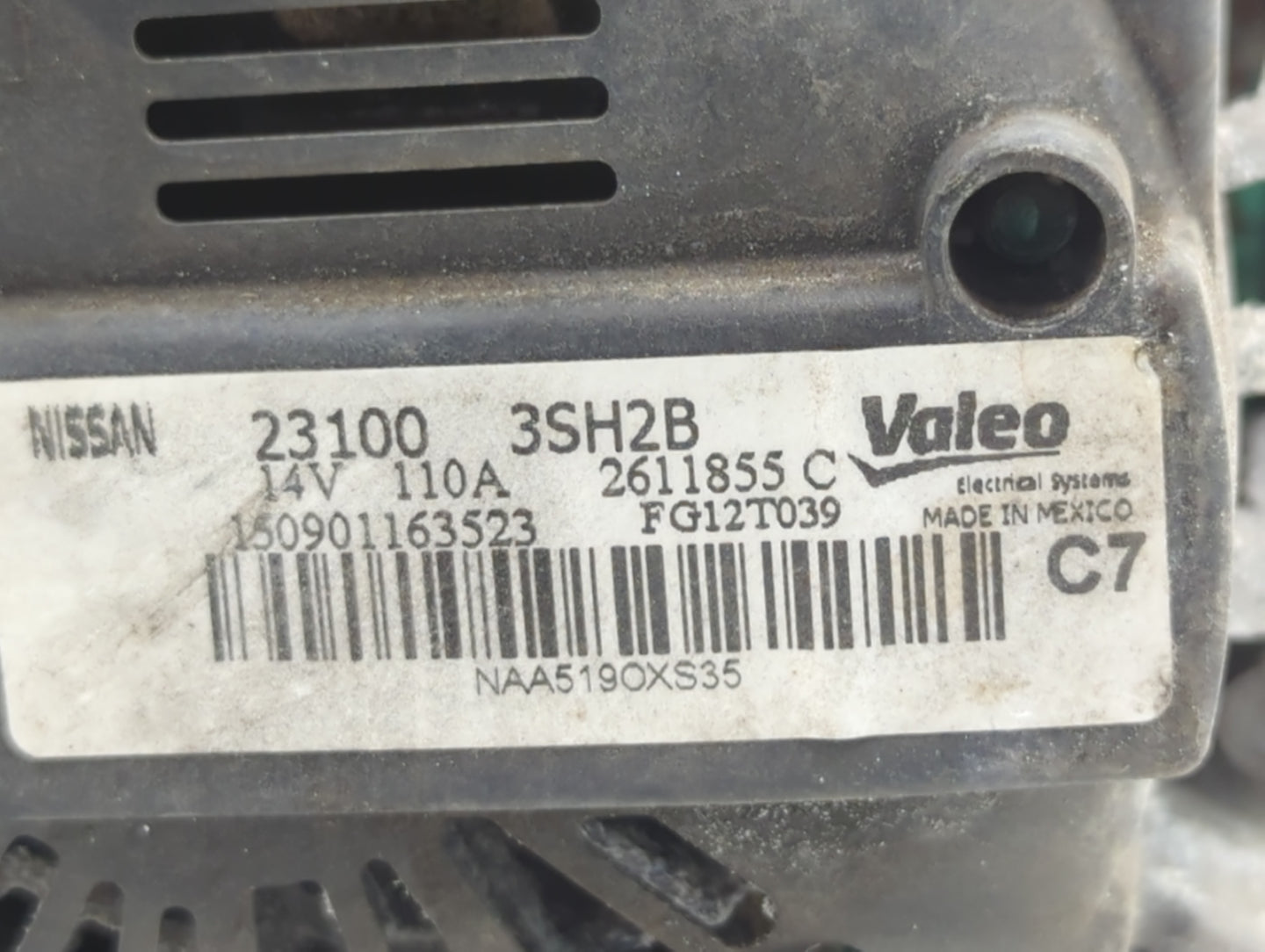 2013-2019 Nissan Sentra Alternator Replacement Generator Charging Assembly Engine OEM P/N:23100 3SH2B Fits OEM Used Auto Par