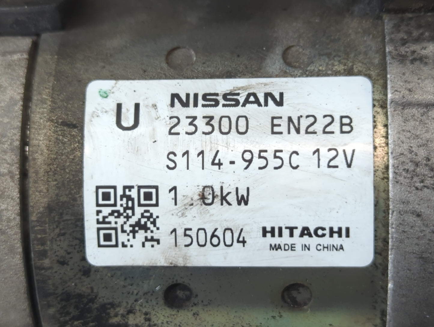 2013-2019 Nissan Sentra Car Starter Motor Solenoid OEM P/N:S114-955C 12V 23300 EN22B Fits OEM Used Auto Parts - Oemusedautop