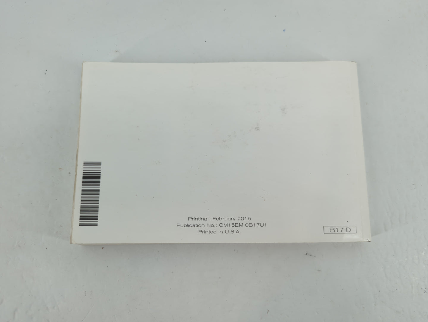 2015 Nissan Sentra Owners Manual Book Guide P/N:OM15EM 0B17U1 OEM Used Auto Parts - Oemusedautoparts1.com