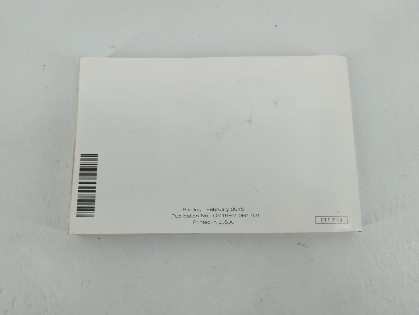 2015 Nissan Sentra Owners Manual Book Guide P/N:OM15EM 0B17U1 OEM Used Auto Parts - Oemusedautoparts1.com