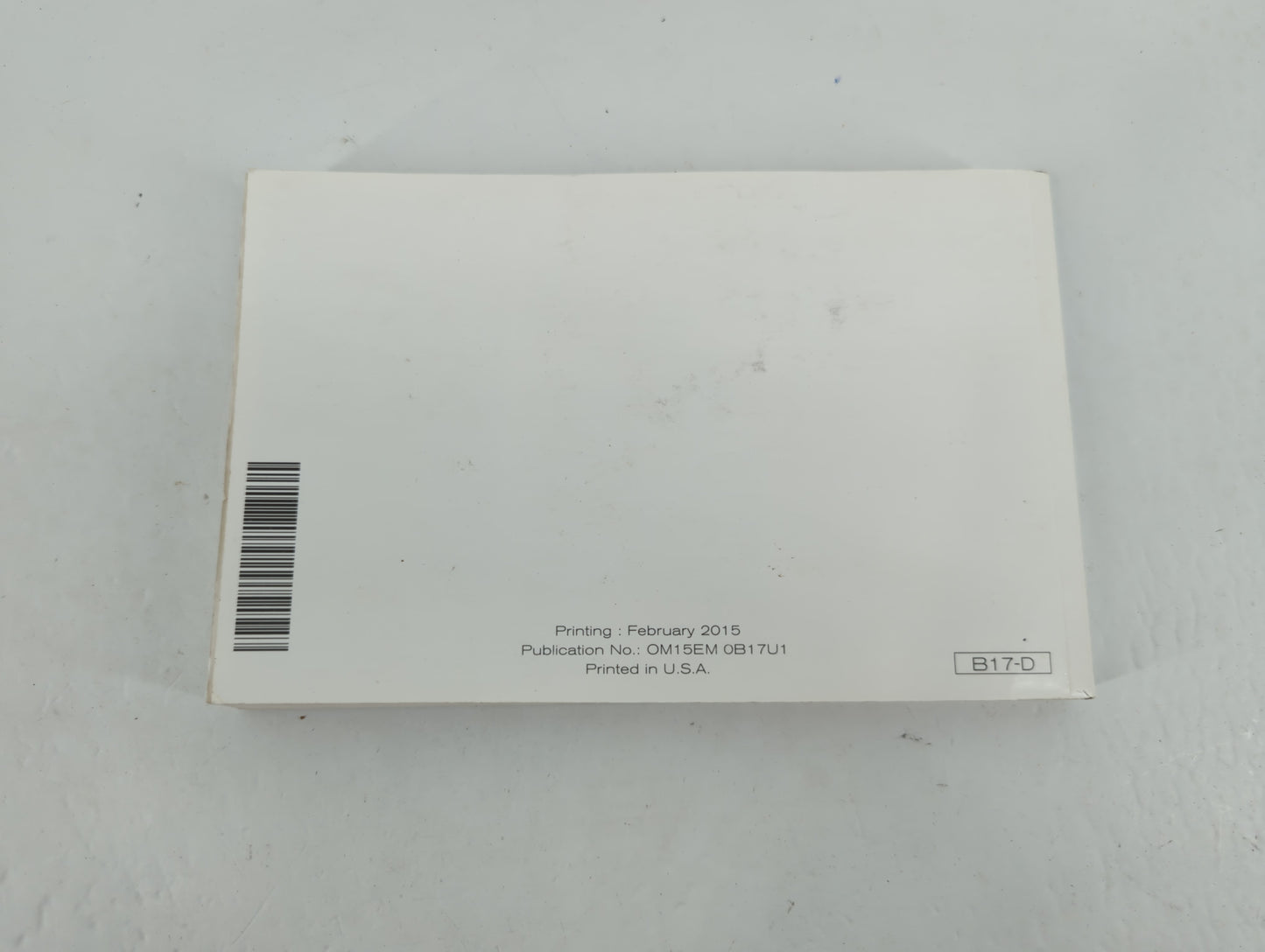 2015 Nissan Sentra Owners Manual Book Guide P/N:OM15EM 0B17U1 OEM Used Auto Parts - Oemusedautoparts1.com