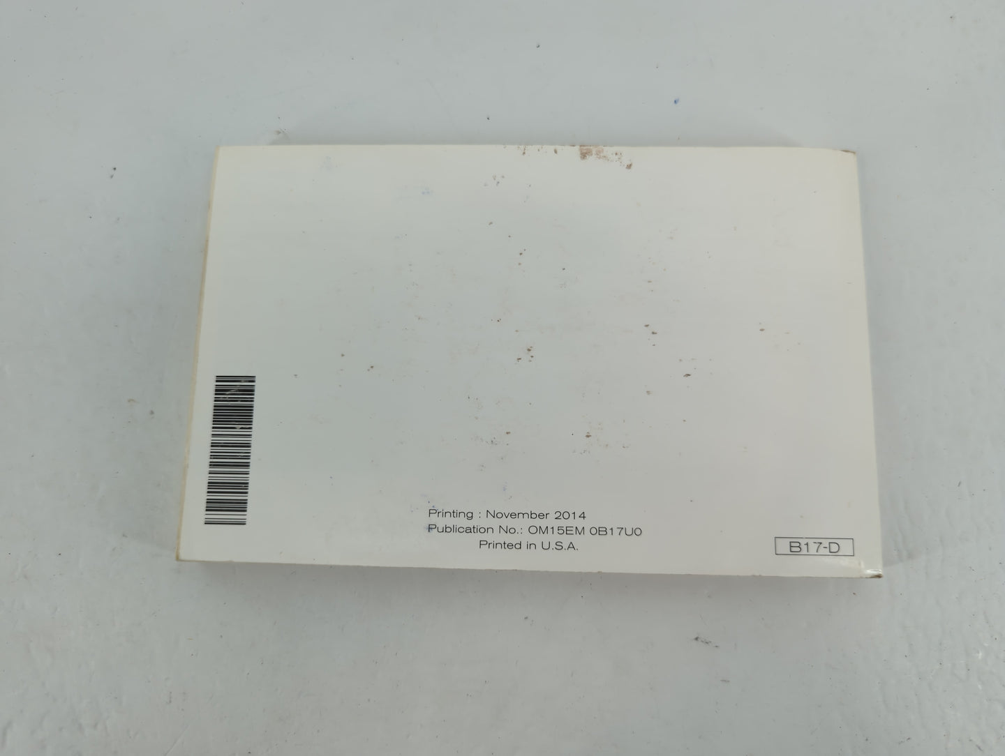2015 Nissan Sentra Owners Manual Book Guide P/N:OM15EM 0B17U0 OEM Used Auto Parts - Oemusedautoparts1.com