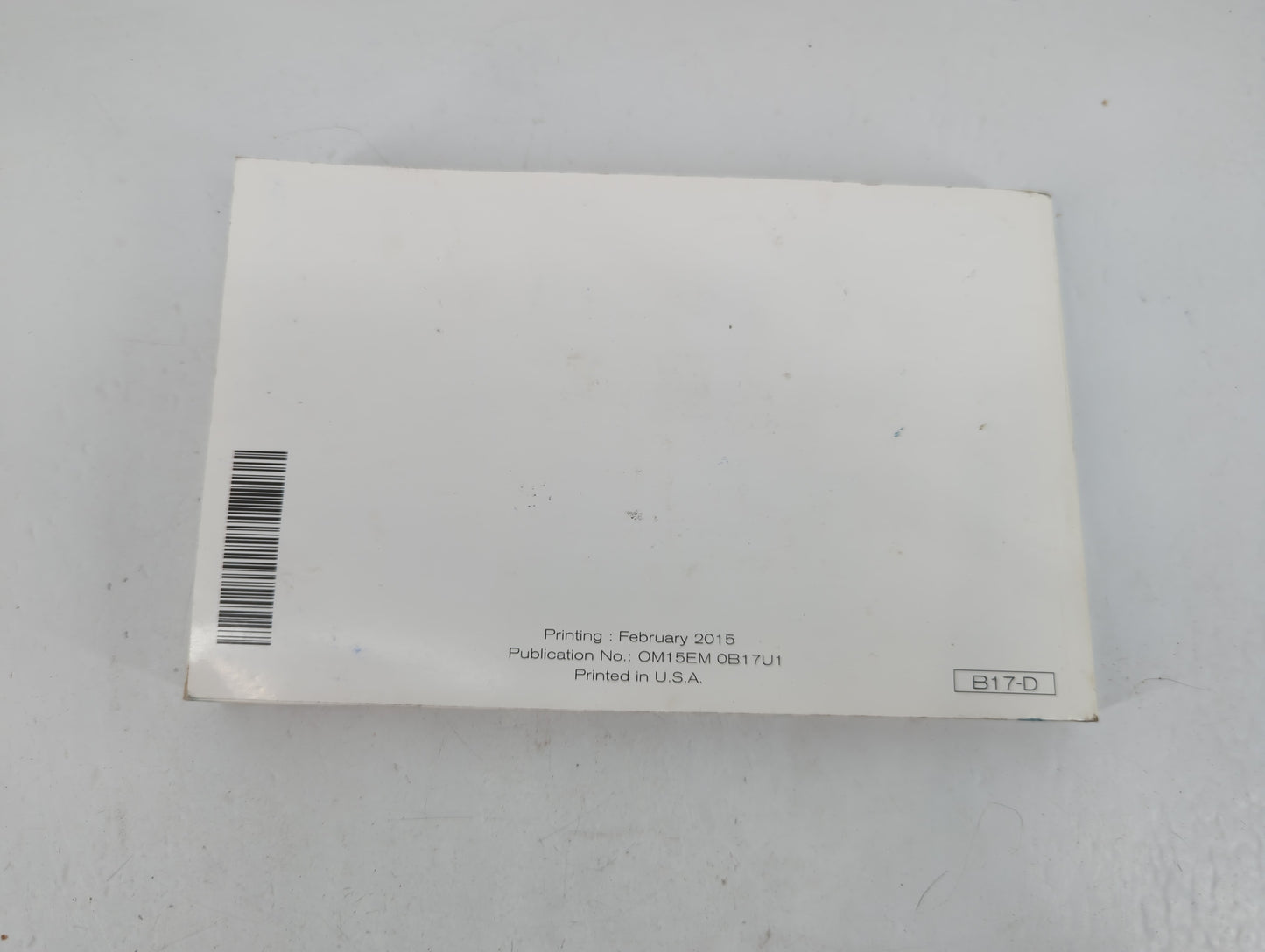 2015 Nissan Sentra Owners Manual Book Guide P/N:OM15EM 0B17U1 OEM Used Auto Parts - Oemusedautoparts1.com