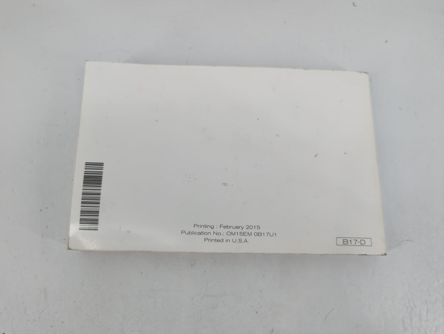 2015 Nissan Sentra Owners Manual Book Guide P/N:OM15EM 0B17U1 OEM Used Auto Parts - Oemusedautoparts1.com