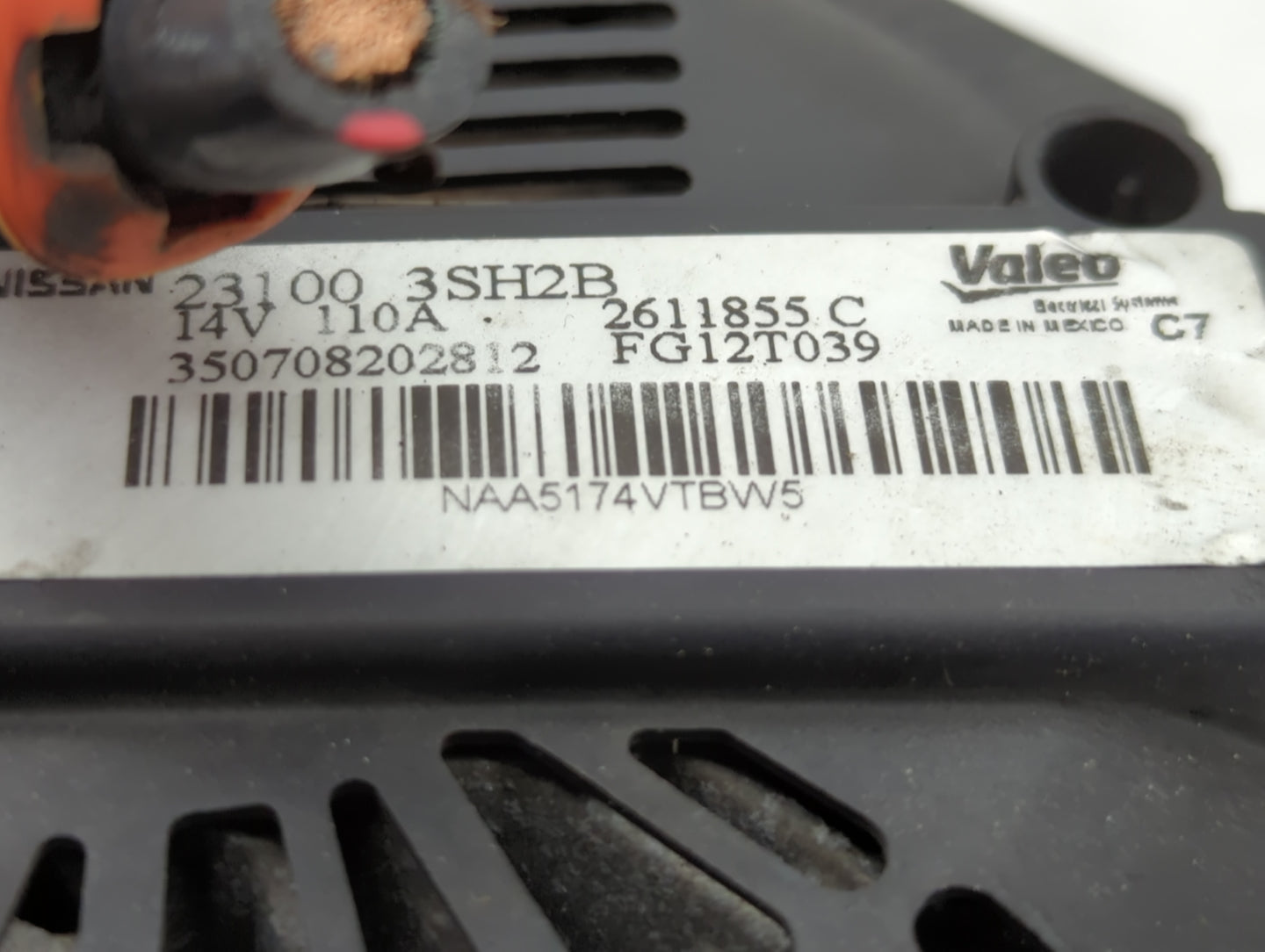 2013-2019 Nissan Sentra Alternator Replacement Generator Charging Assembly Engine OEM P/N:FG12T039 2611855 C Fits OEM Used A