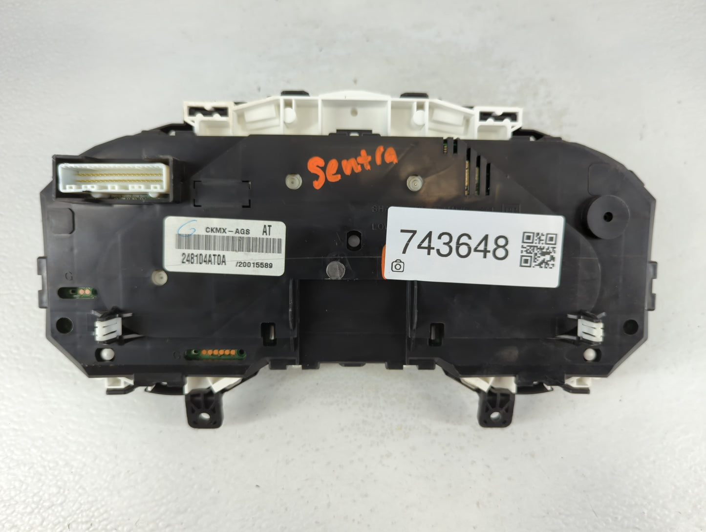 2015 Nissan Sentra Instrument Cluster Speedometer Gauges P/N:248104AT0A Fits OEM Used Auto Parts - Oemusedautoparts1.com