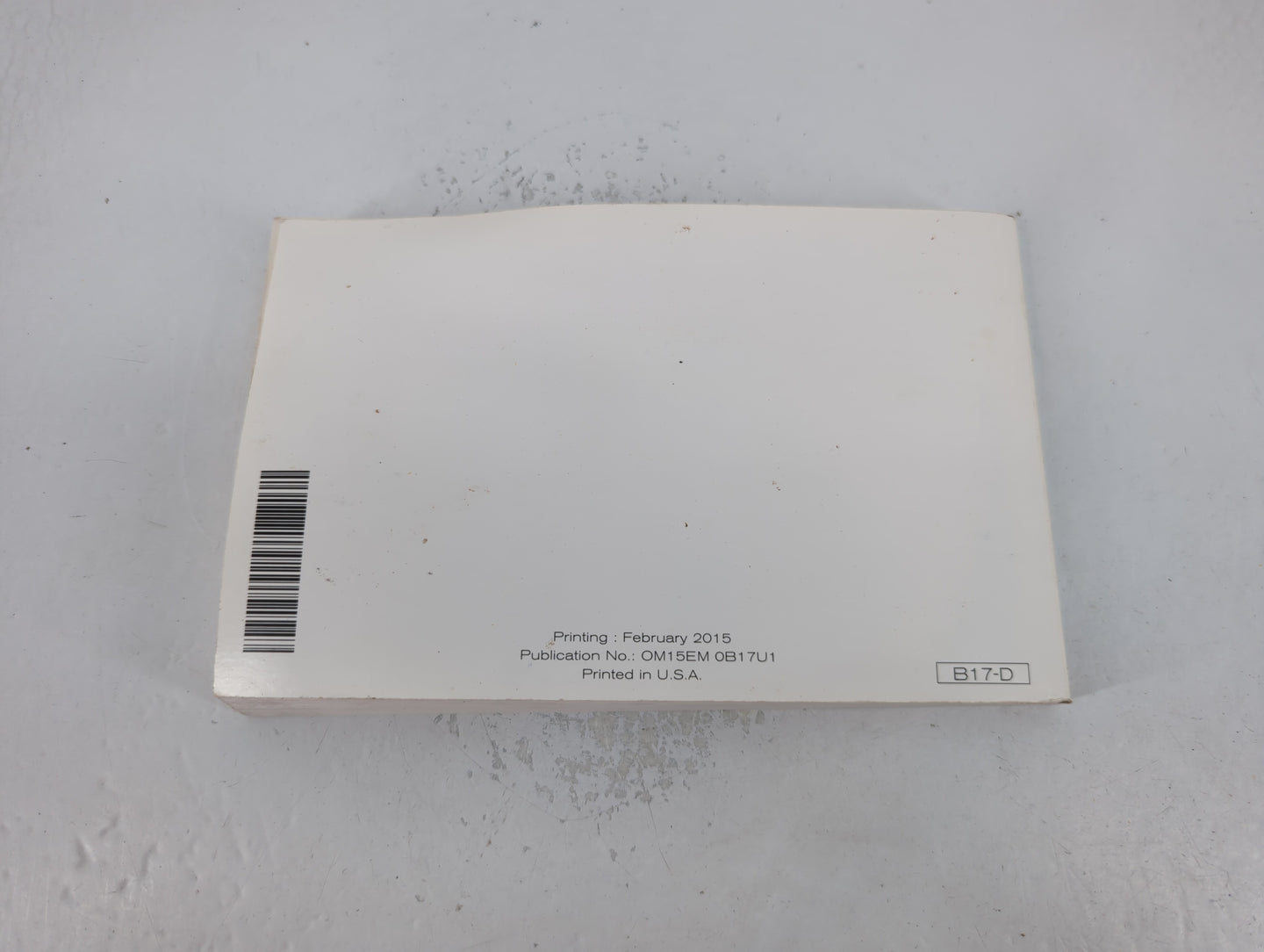 2015 Nissan Sentra Owners Manual Book Guide P/N:OM15EM 0B17U1 OEM Used Auto Parts - Oemusedautoparts1.com