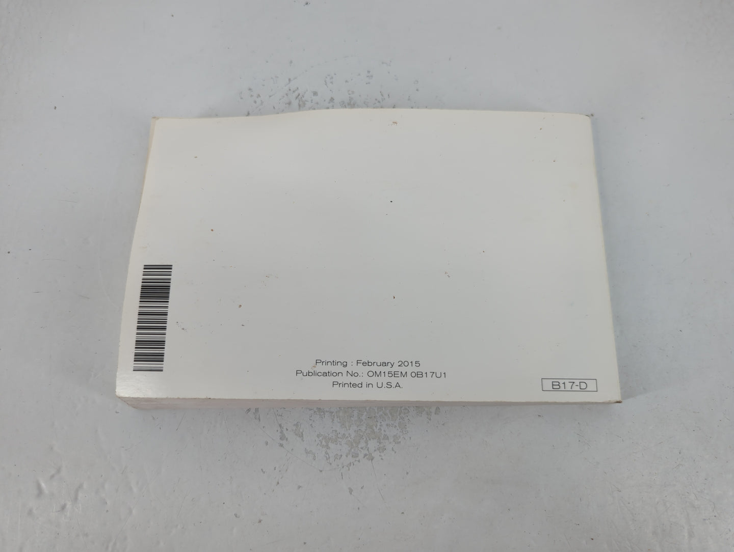 2015 Nissan Sentra Owners Manual Book Guide P/N:OM15EM 0B17U1 OEM Used Auto Parts - Oemusedautoparts1.com