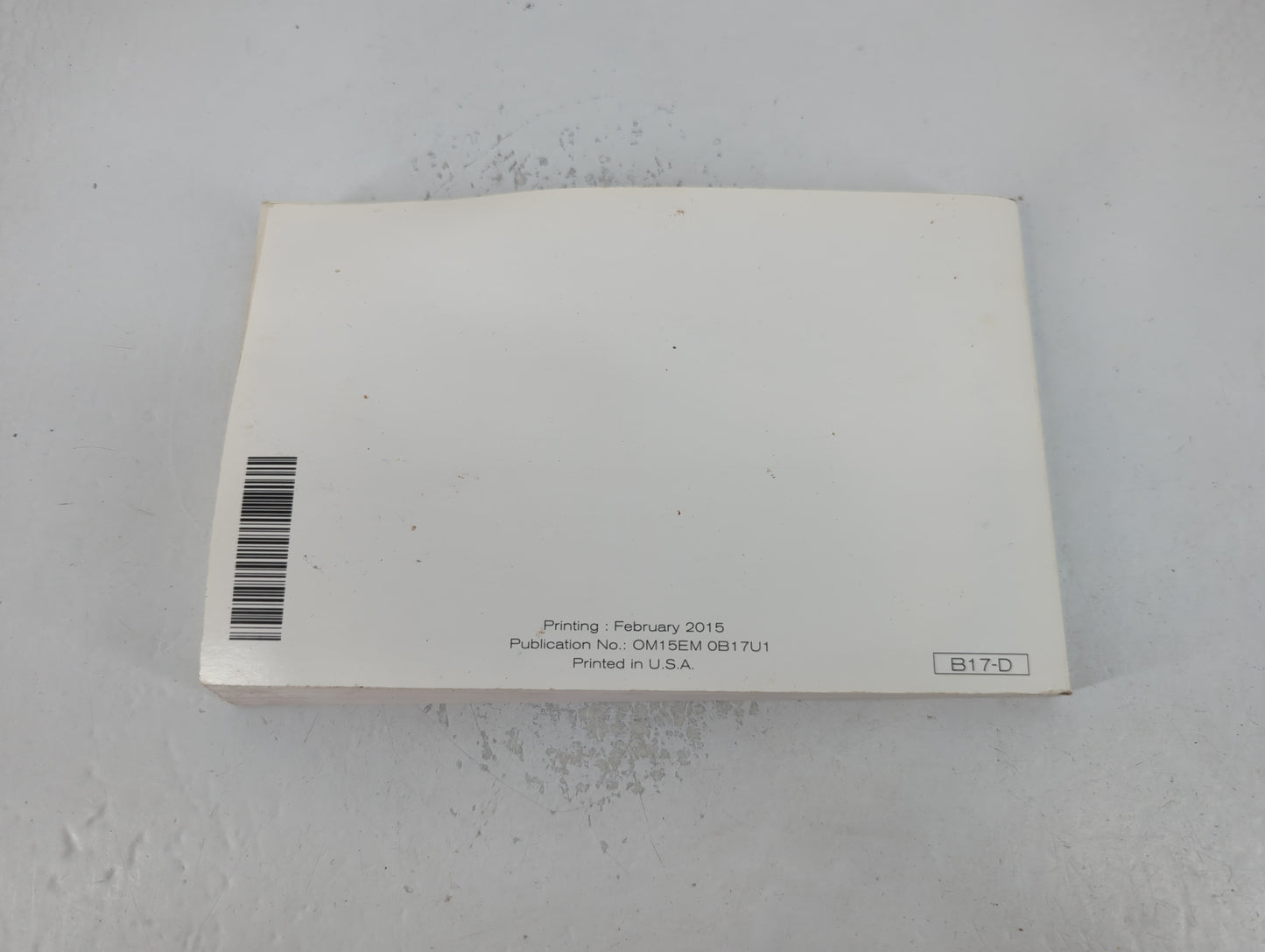2015 Nissan Sentra Owners Manual Book Guide P/N:OM15EM 0B17U1 OEM Used Auto Parts - Oemusedautoparts1.com
