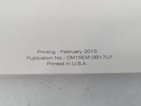 2015 Nissan Sentra Owners Manual Book Guide P/N:OM15EM OB17U1 OEM Used Auto Parts - Oemusedautoparts1.com
